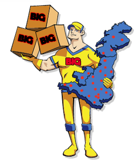 Flexible And Efficient Man And Van In Exeter House - Cartoon (335x376)