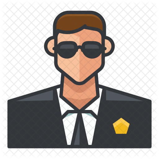 Secret Service Man Icon - Avatar (512x512)