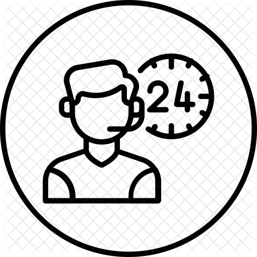 24 Hour Customer Service Icon - Customer Service Png Icons (512x512)