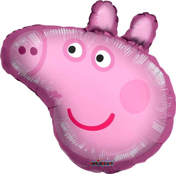 Globo Pepa Cabeza Rosada - Peppa Pig Cabeza Png (600x600)
