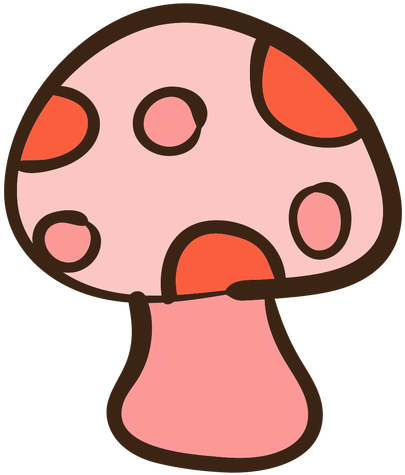 Mushroom Colored Doodle Transparent Png - Mushroom (1024x1024)