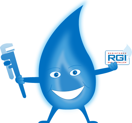 Gas Man Cartoon Character With Rgi Logo - Royal School Of Engineering & Technology (441x411)