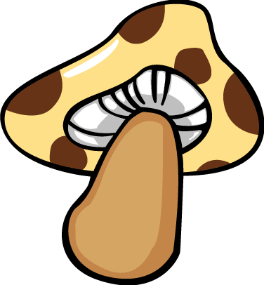 Mushroom Graphic - Art Click Mushrooms (376x406)