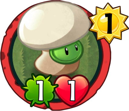 Button Mushroom - Plants Vs Zombies Heroes Peashooter (426x368)