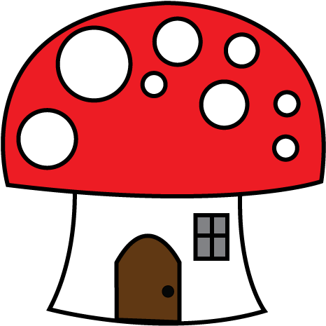 Eri*doodle Mushroom House Red And White In Png Format - Mushroom House Clipart Png (569x568)