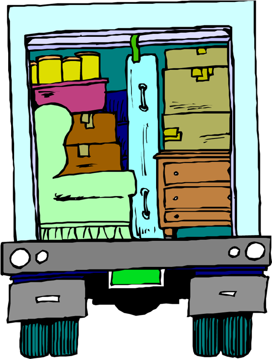 Furniture-delivery - Moving Clipart (568x750)