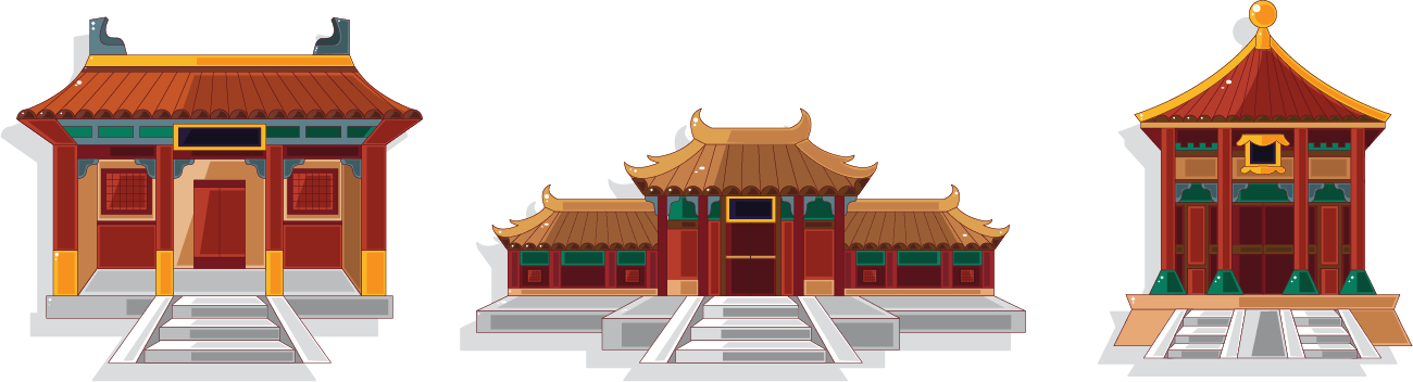 China Cartoon House Clip Art - Chinese House Cartoon (1300x352)