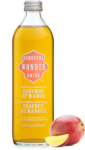 Organic Green Tea And Juicy Mangos Give This Kombucha - Kombucha Wonder Drink - Organic Sparkling Fermented (392x554)