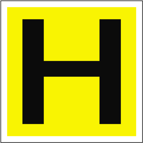Hydrant H Location Safety Sign - Sign (600x600)