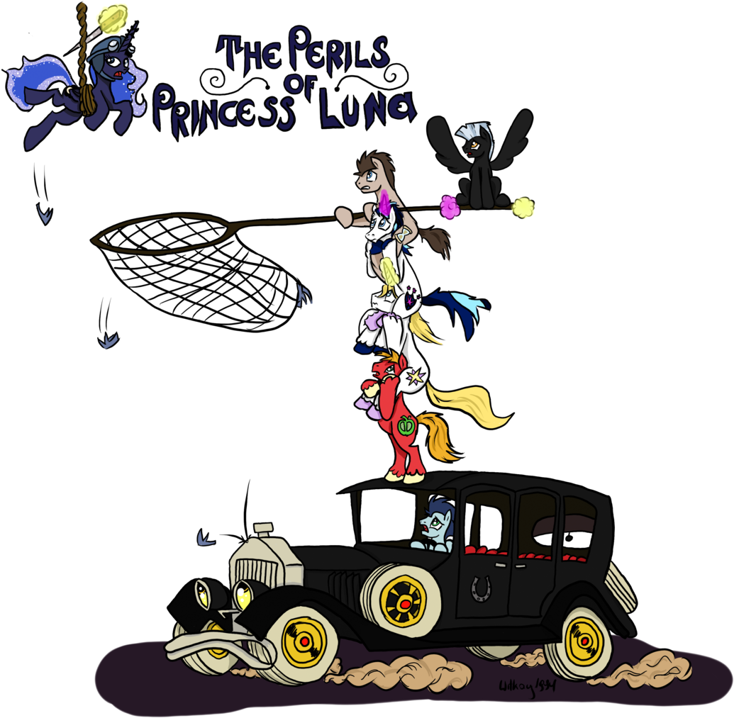 Witkacy1994, Big Macintosh, Car, Doctor Whooves, Earth - Princess Luna (1061x1024)