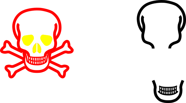 Skull And Crossbones Silhouette (600x334)