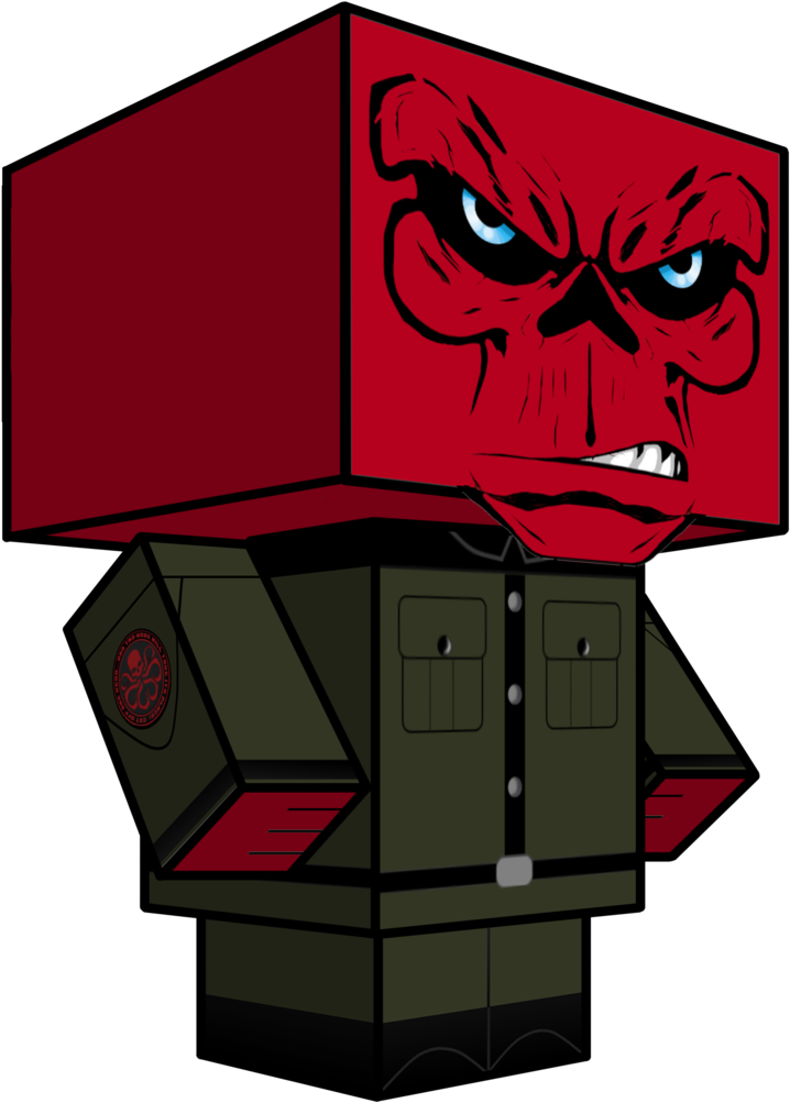 Red Skull Cubeecraft 3d-model By Jagamen - Cubeecraft Red Skull (777x1028)