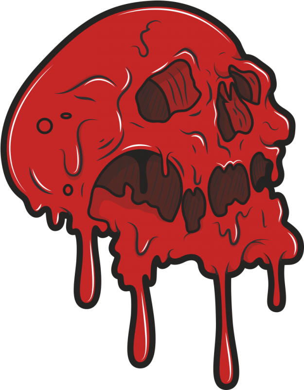 Red Skull Drawing Clip Art - Illustration (800x800)