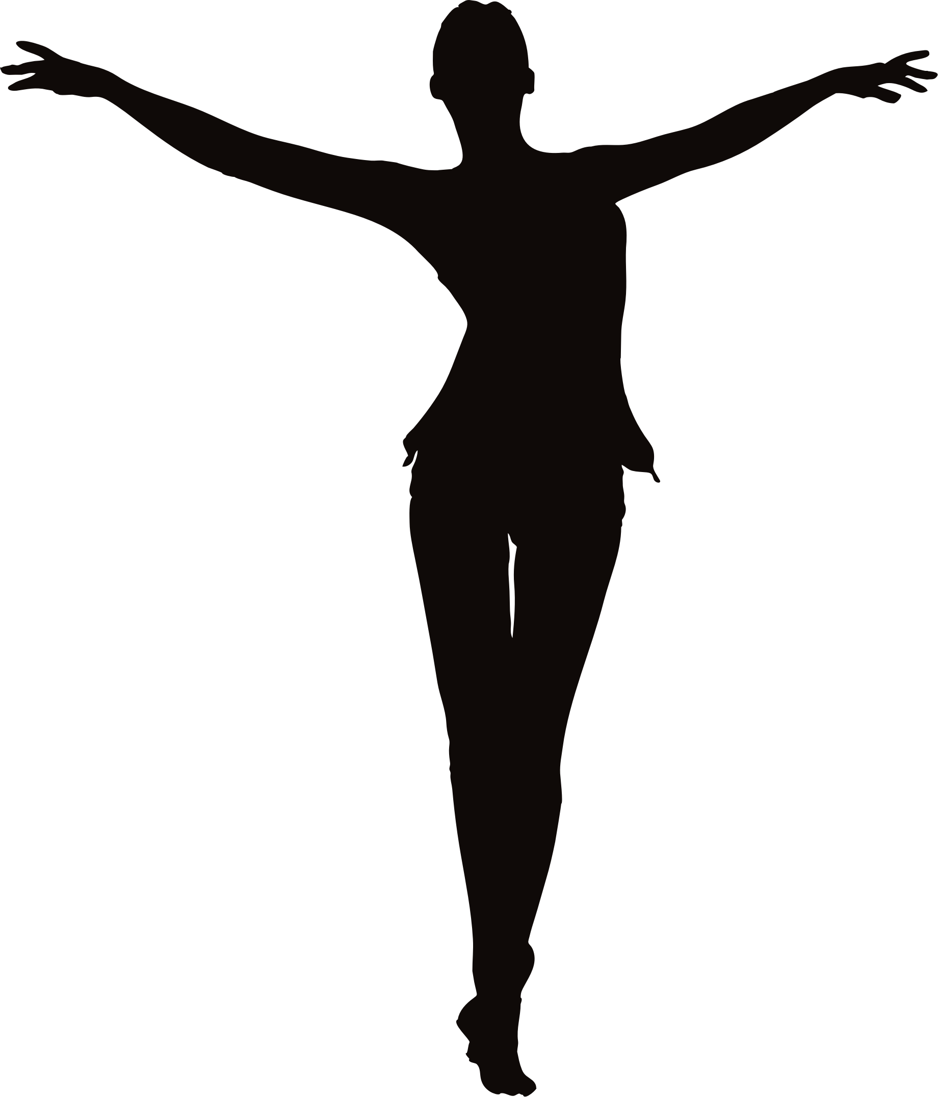 Female Figure Arms Up - Woman Arms Up Silhouette (1840x2152)