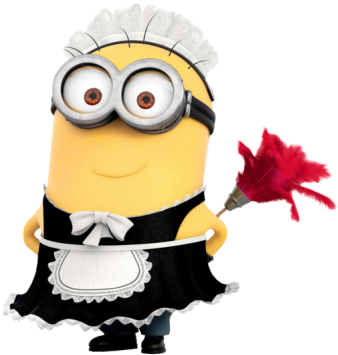Despicable Me Minions Housekeeper - Minions Transparent Background Png (343x374)