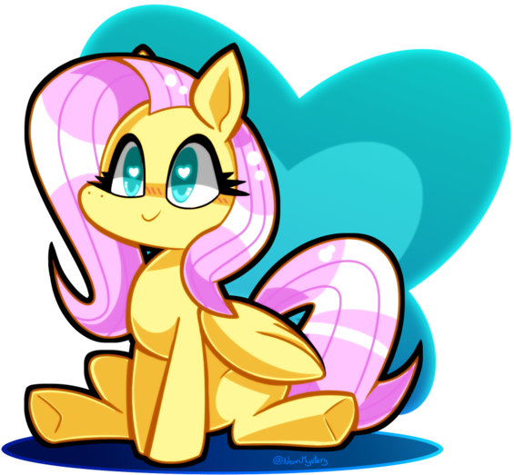 Some Cute Fluttershy To Make Your Saturday Evening - Cartoon (600x551)