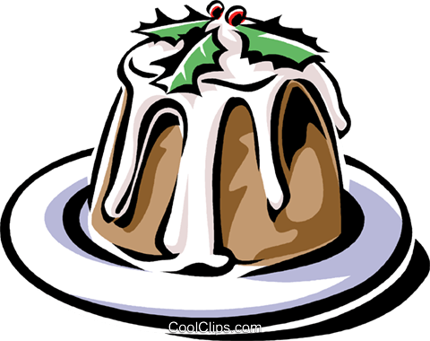 Christmas Pudding Royalty Free Vector Clip Art Illustration - Christmas Pudding (480x380)