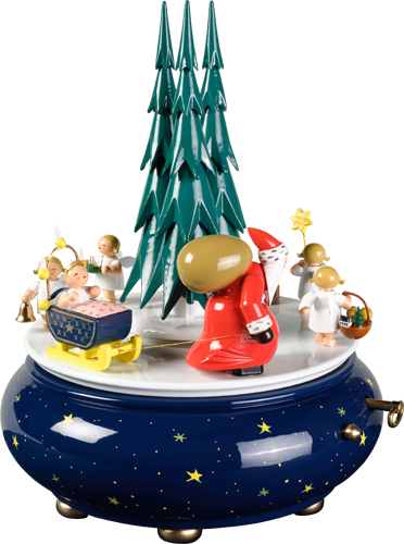 Santa And Angel's Christmas Procession / Wendt And - Wendt & Kühn Spieldose / Spieluhr Weihnachtszug (372x500)