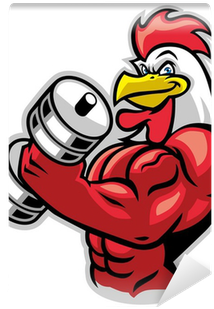 Muscle Rooster Holding The Barbell Wall Mural • Pixers® - Ocean State Nutrition (400x400)