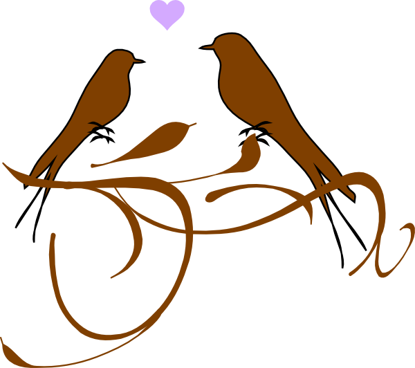 1022 Best Autumn Clip Art - Love Birds Vintage Png (600x532)