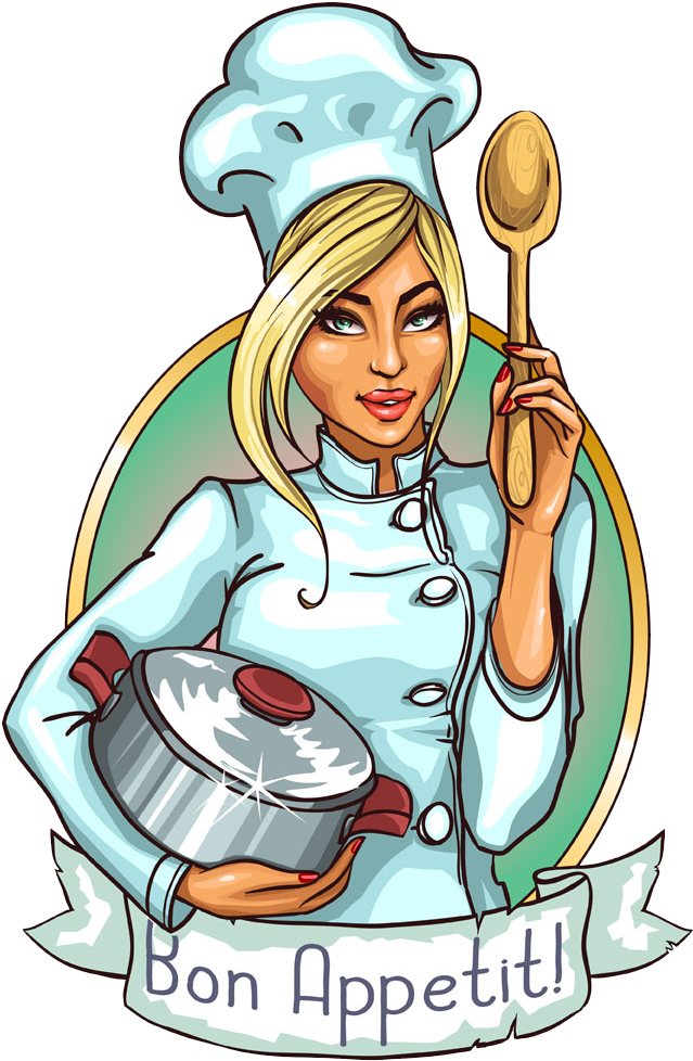 Chef Cooking Cartoon Clip Art - Chef Logo Png (1000x1000)