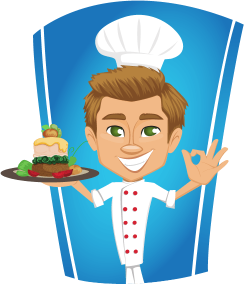 Free - Male Chef Vector Ame (560x643)