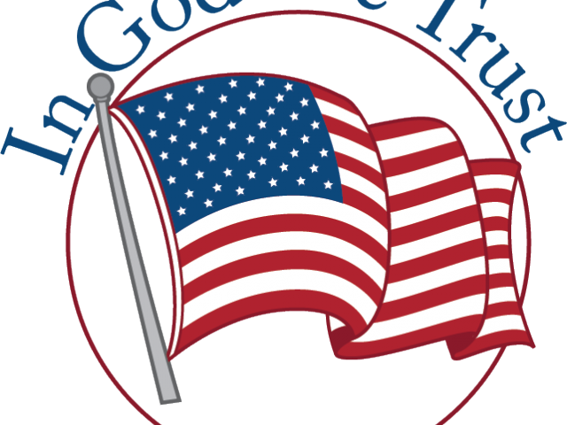 Patriotic Flag Clipart All American - God We Trust Clipart (640x480)