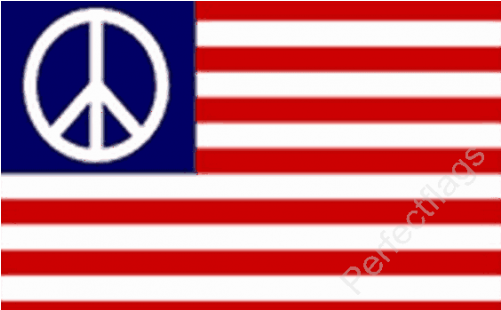 Usa Peace Flag - Peace Sign American Flag (500x500)