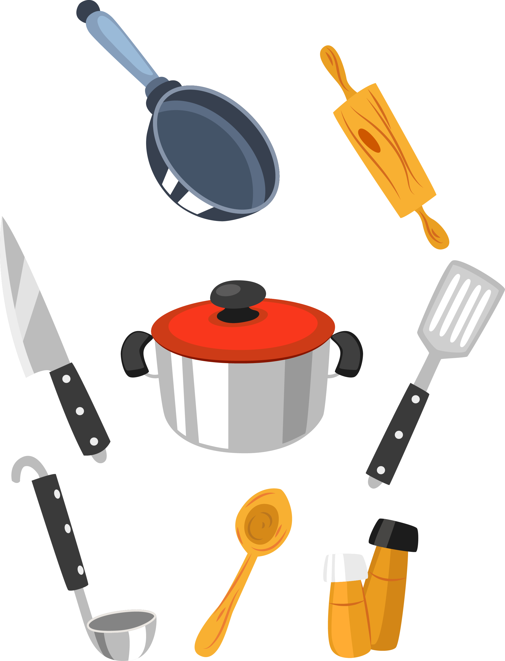 Kitchen Cartoon - Kitchen - 廚具 卡通 (2067x2707)