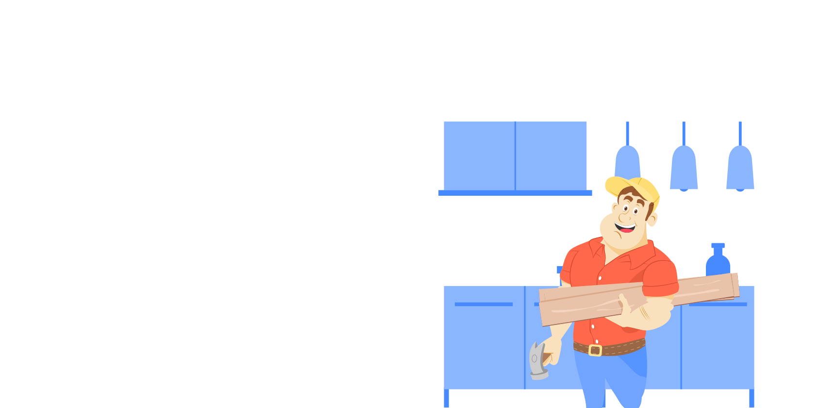 Kitchen Remodeling Contractors - Cartoon (1724x840)