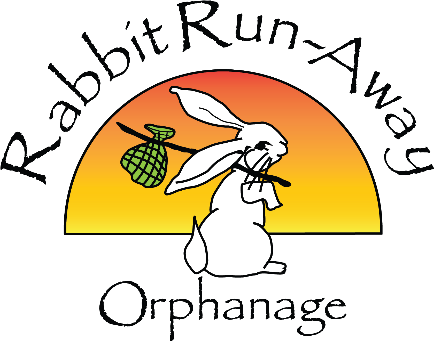 Rabbit Run-away Orphanage - Cartoon (1819x1481)