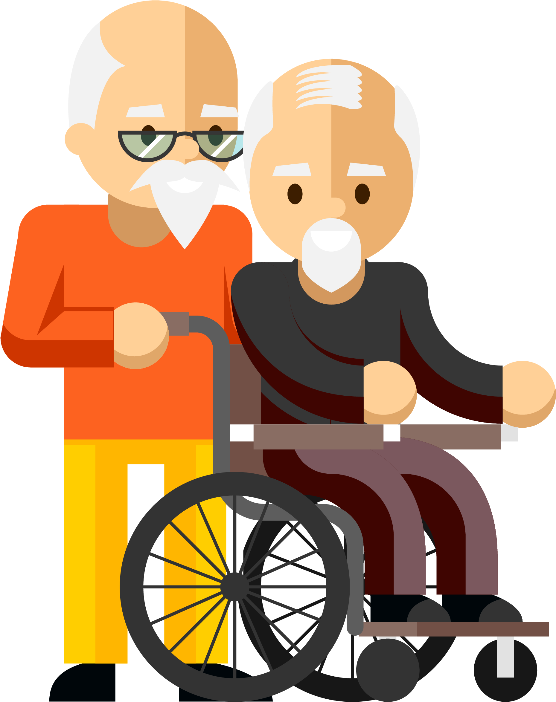 Travel Insurance Star Ratings And Award - Cartoon Old Person Png Wheelchair (2544x2494)