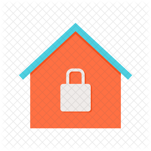 Secure Home Icon - Illustration (512x512)