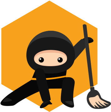 Be Cleaning Ninjas - Cartoon (400x370)