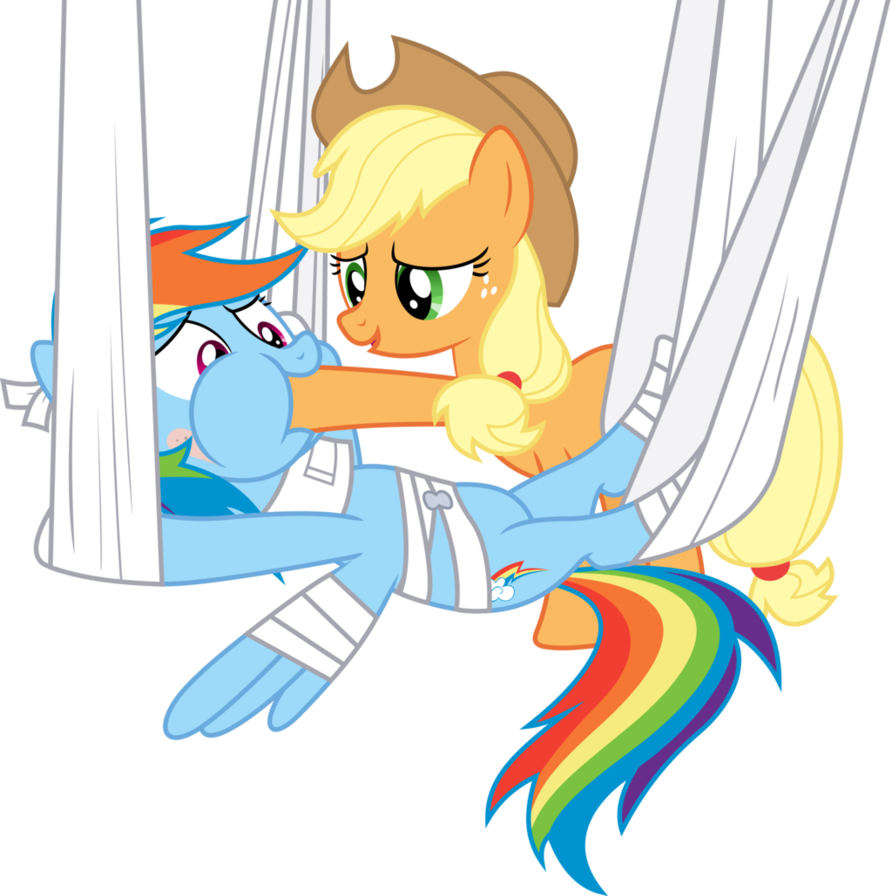 3/5/16 This Vector Has Been Updated With Cleaner Lines - Applejack X Rainbow Dash (892x896)