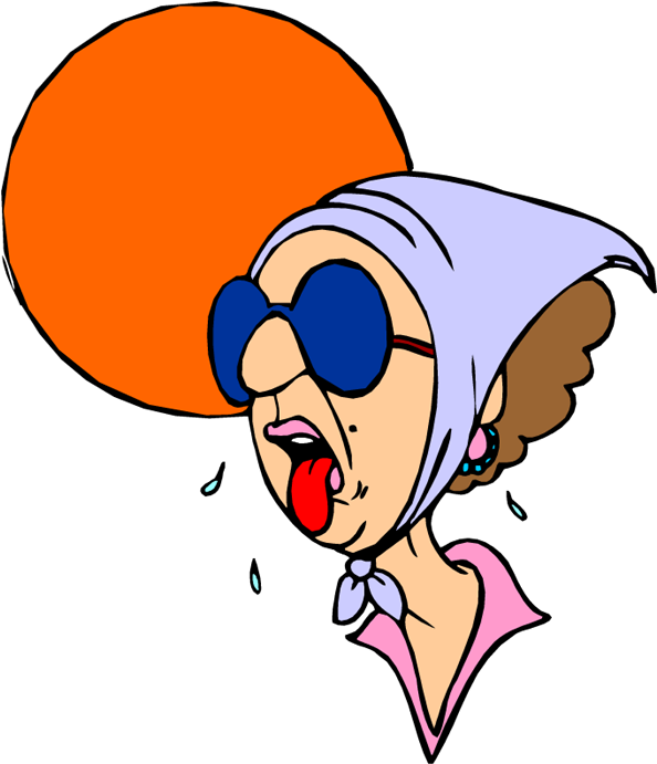 Heat Clipart Conduction - Hot Weather Clipart Png (654x750)