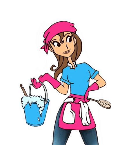 Comfy Cozy Cleaning Service, Llc - Woman Cleaning House Clip Art (471x500)