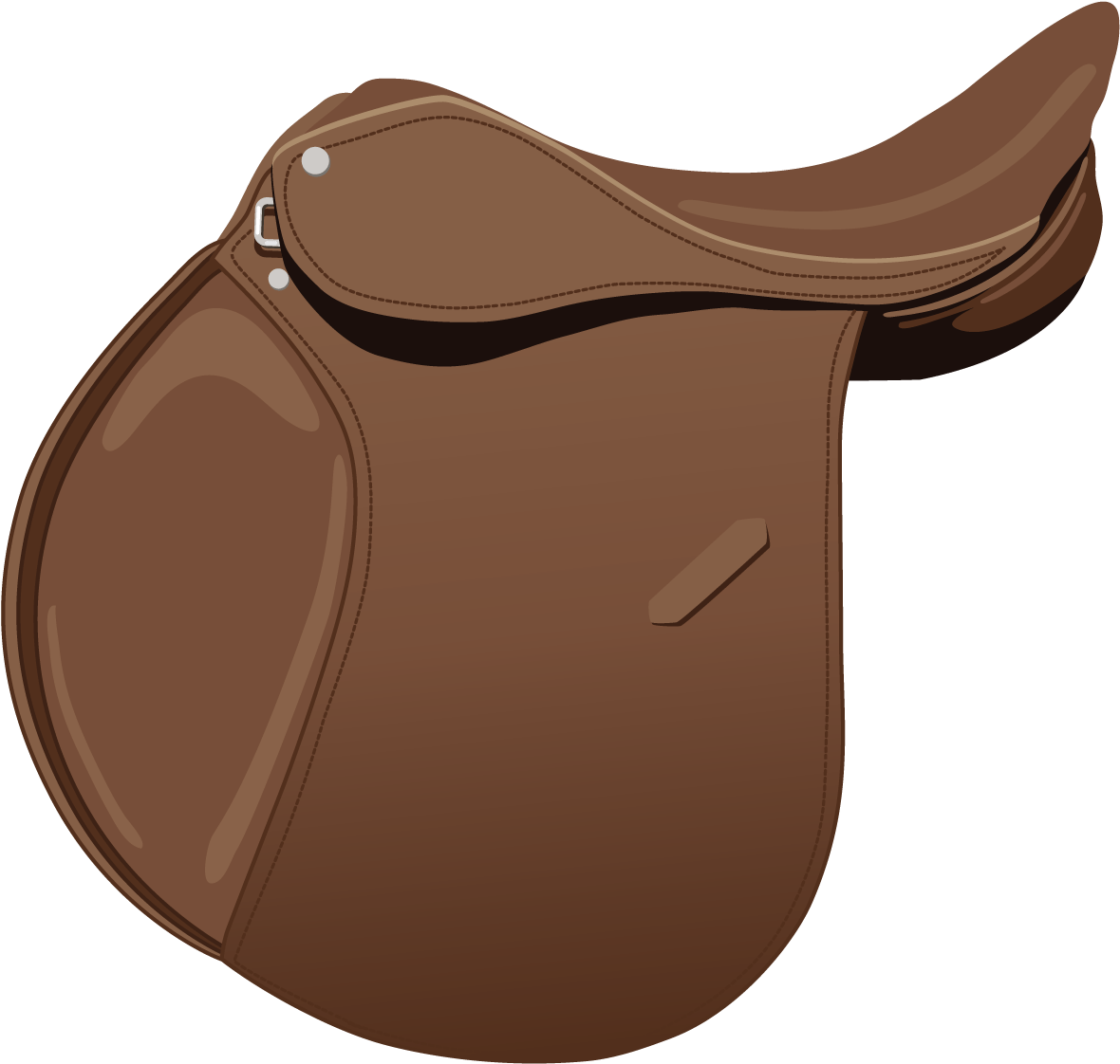 Illustration Of An All Purpose English Saddle - English Saddle (1800x1400)