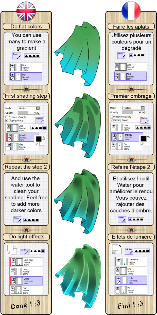 How I Color Clothes Fr And Eng Sai By Angedecristal - Color Clothes Sai (632x1264)