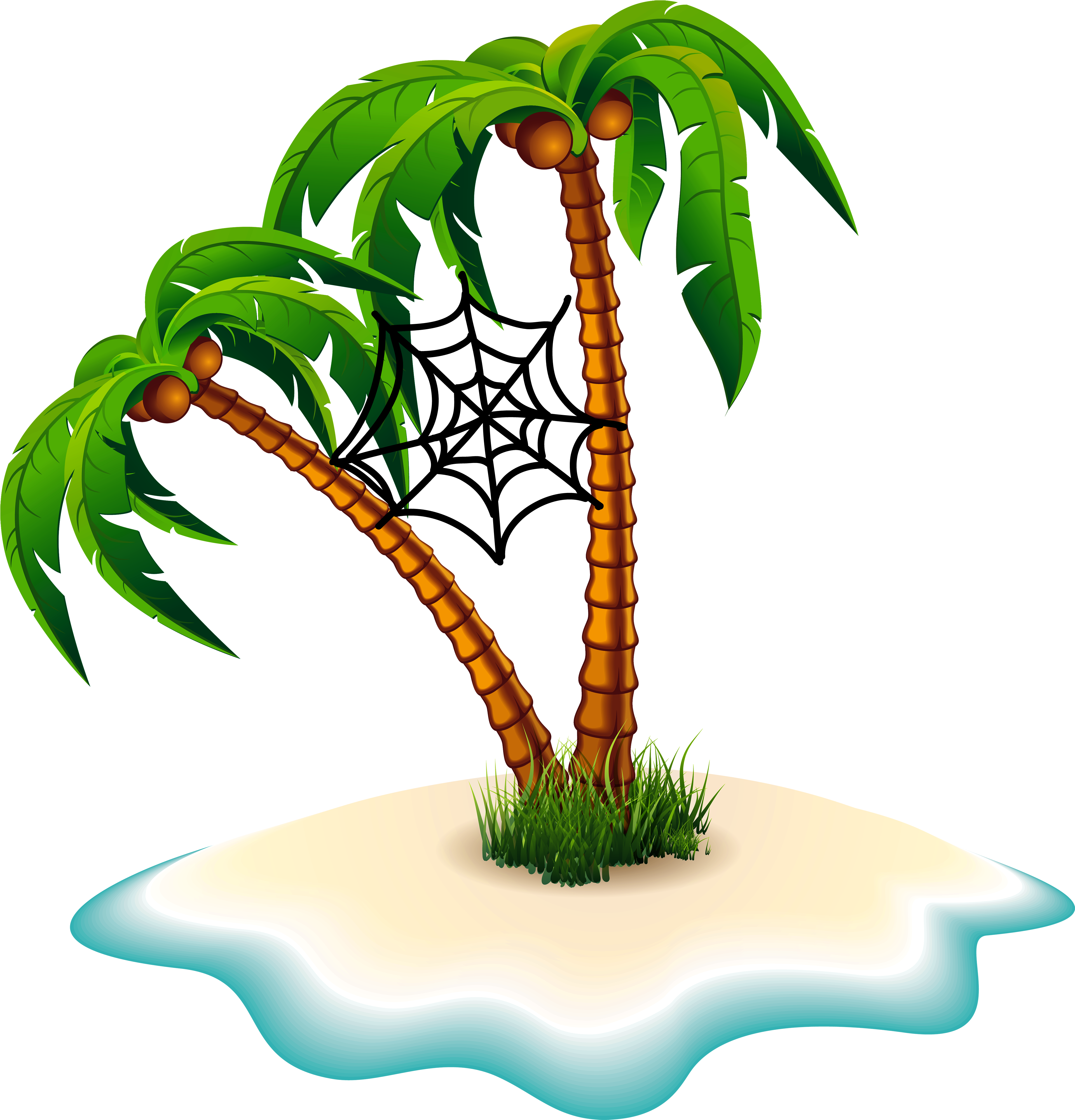Siddur - Island Palm Tree Png (4000x4166)