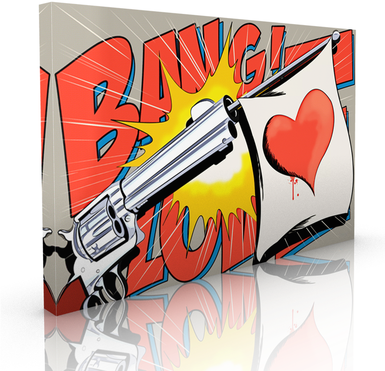 Love Gun - Maxwell Dickson Love Gun Graffiti Graphic Art (750x750)