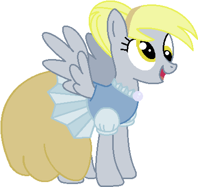 Frele-ania, Clothes, Derpy Hooves, Dress, Female, Gala - Cartoon (433x405)