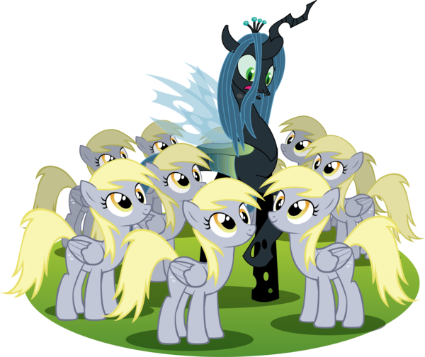 Xkappax, Derpies, Derpy Hooves, Female, Mare, Multeity, - My Little Pony: Friendship Is Magic (600x504)