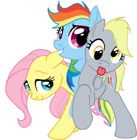 Inkwell, Conjoined, Derpbowshy , Derpy Hooves, Female, - Comics (466x531)