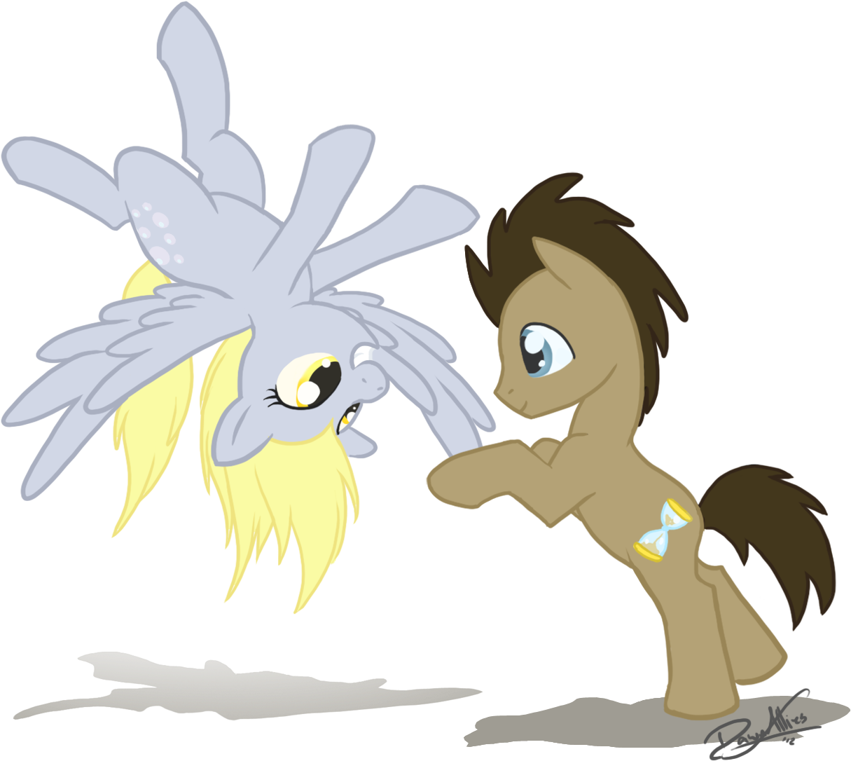 Derpy And Doctor Whooves By Dawnallies-d - Derpy X Dr Whooves (1330x1102)