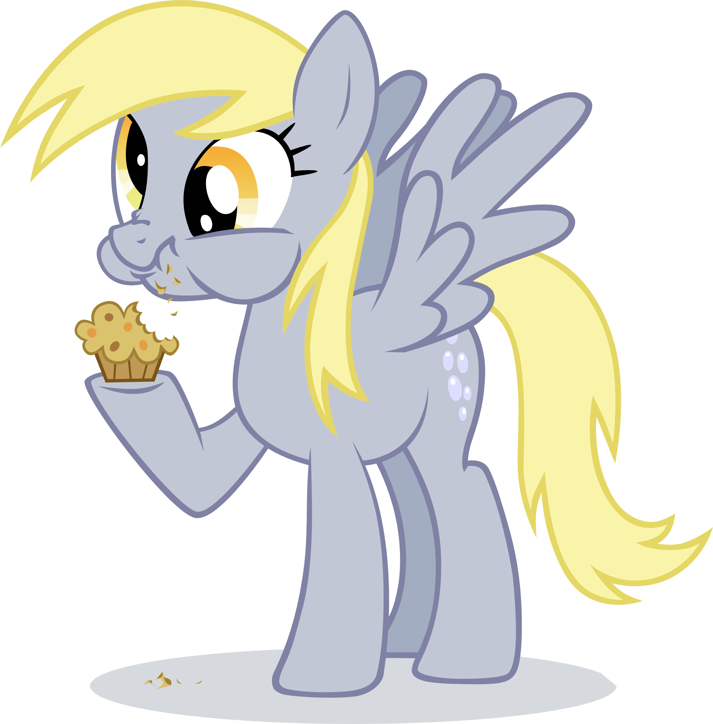 Derpy Hooves Eating Muffin By Ininko-d53o4zo - My Little Pony Derpy (2433x2471)