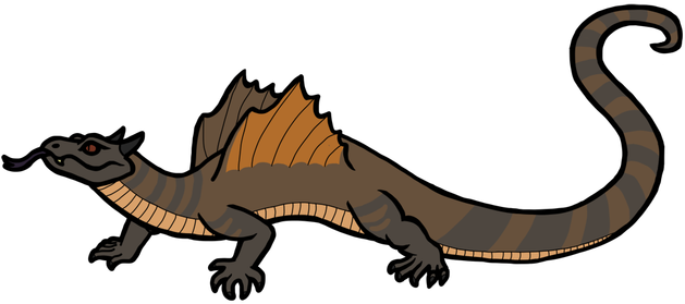 Lizard Clipart Scary - Bestiary (640x322)