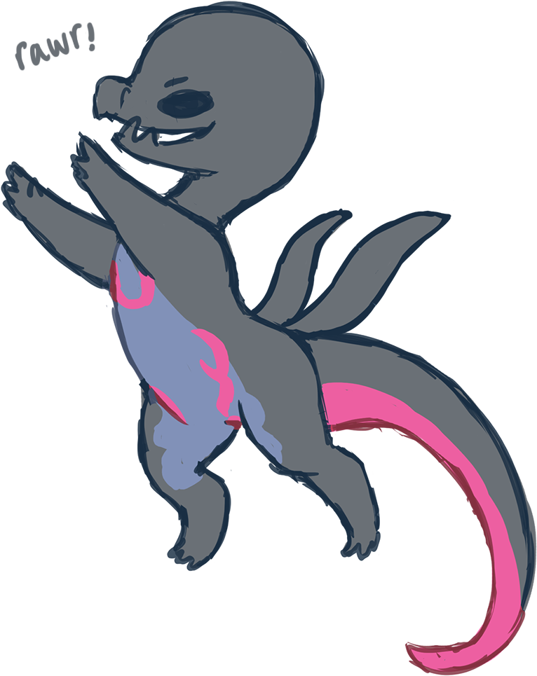 Lizard Clipart Scary - Pokémon (800x1006)