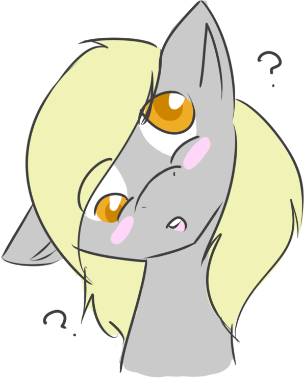Oh-larissa, Blushing, Confused, Derpy Hooves, Female, - Cartoon (1024x768)
