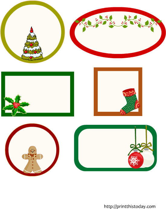 Editable Labels For Christmas - Christmas Day (612x792)